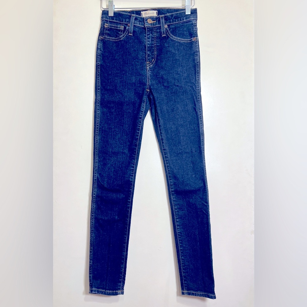 Madewell 10" High Rise Skinny Dark Blue Jeans